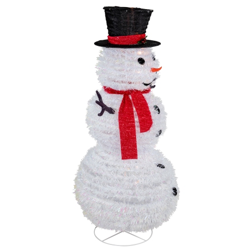 4' Lighted Pop-Up Snowman Outdoor Christmas Decoration