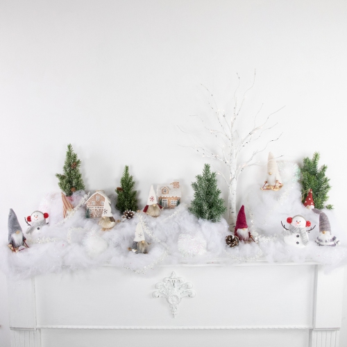 Set of 3 Wooden Gnomes Christmas Ornaments 4"