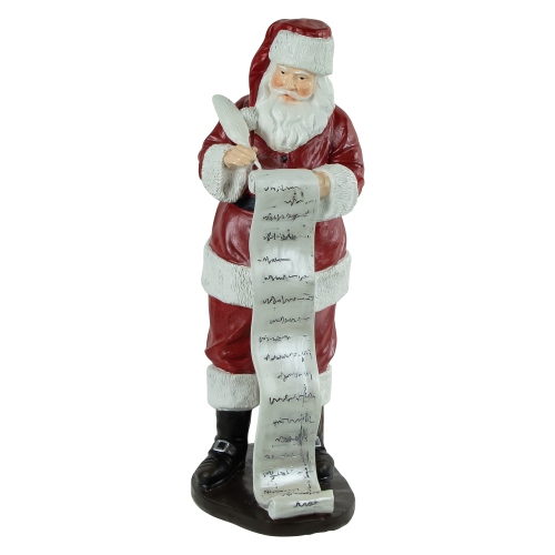 NORTHLIGHT  Santa Claus With Naughty Or Nice List Christmas Figure - 14"