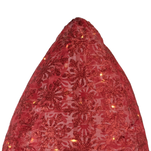 LED Lighted Retro Light Bulb Outdoor Christmas Decoration - 32" - Red - Warm White