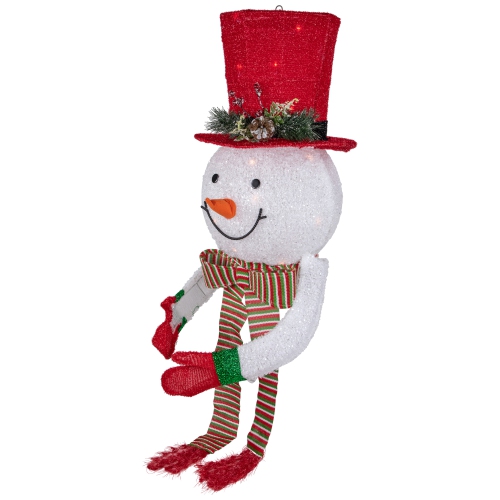 21.5" Lighted Snowman with Red Top Hat Christmas Tree Topper