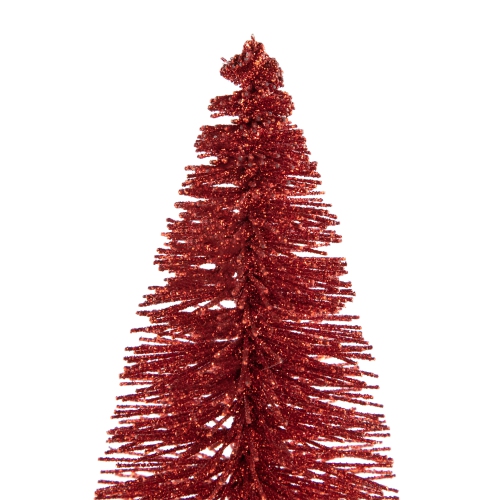Glittered Sisal Christmas Tree - 15.5" - Red and White