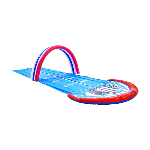 Inflatable Ground Race Track Water Slide - 16' - 2-Person
