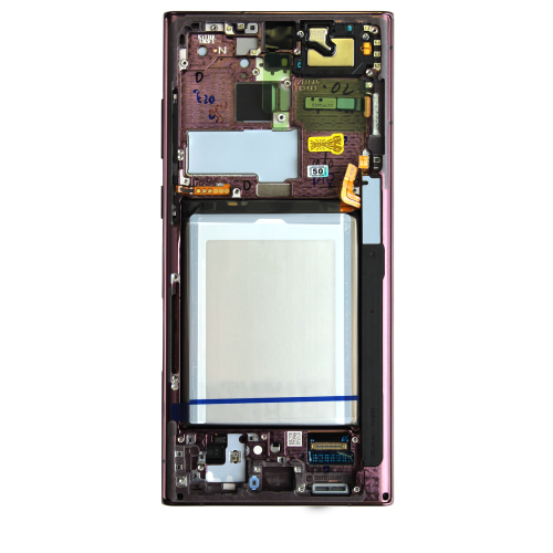 Replacement OLED Assembly With Frame Compatible For Samsung Galaxy S22 Ultra 5G (Burgundy) by ESOURCE PARTS - Refurbished condition - Image 2