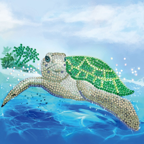 CRYSTAL ART  - Ca Card - Turtle Paradise
