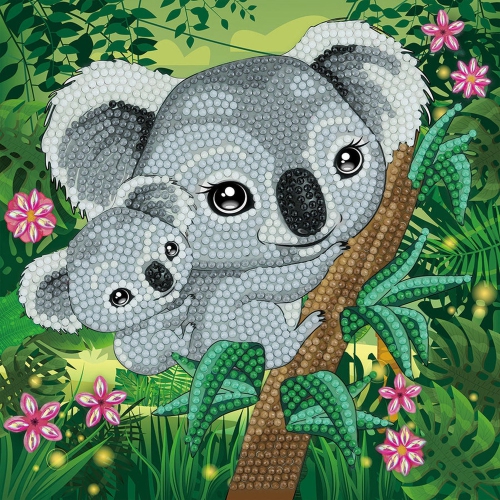 Crystal Art - CA Card - Koala Hugs