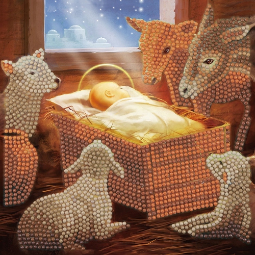 Crystal Art - CA Card - Baby in a Manger