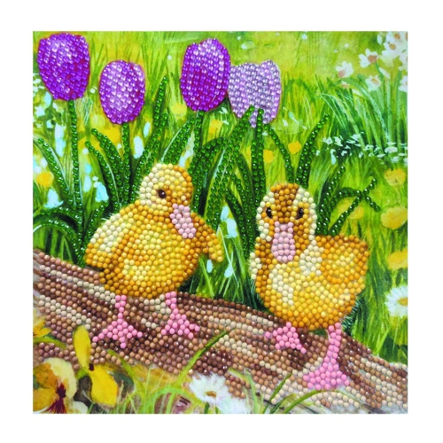 Crystal Art - CA Card - Spring Chicks