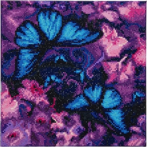 Crystal Art - CA Kit - Blue Violet Butterflies