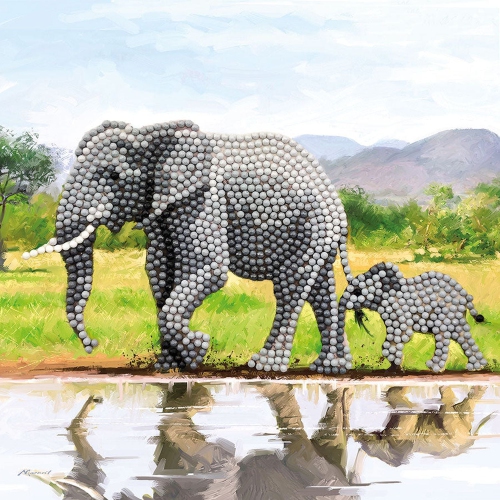 Crystal Art - CA Card - Elephant