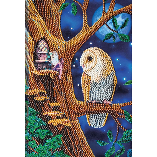 Crystal Art - CA Notebook - Owl and Fairy Tree