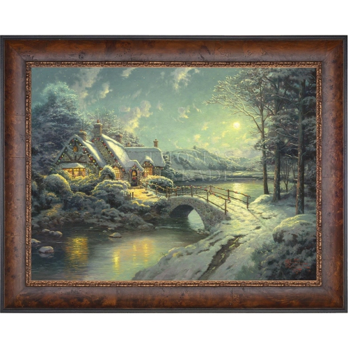 CRYSTAL ART  - Ca Pbn (Large) - Christmas Moonlight (Kinkade)