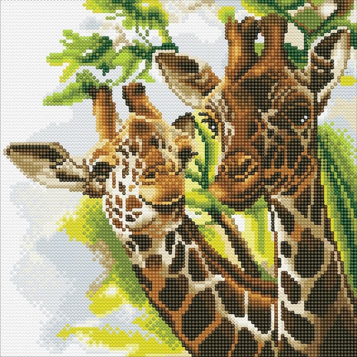 Crystal Art - CA Kit - Friendly Giraffes
