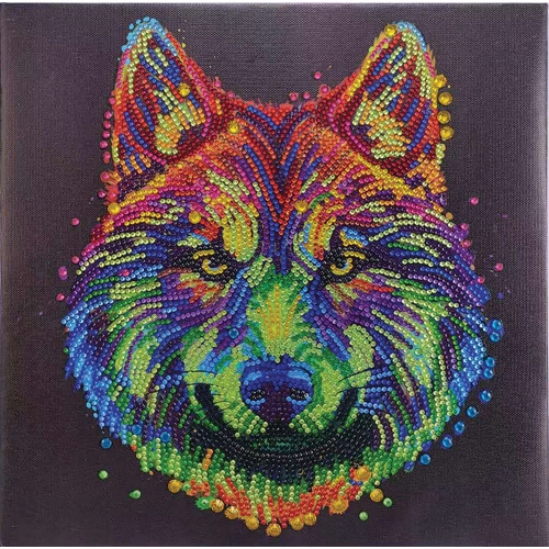 CRYSTAL ART  - Ca Kit (Medium) - Colorful Wolf