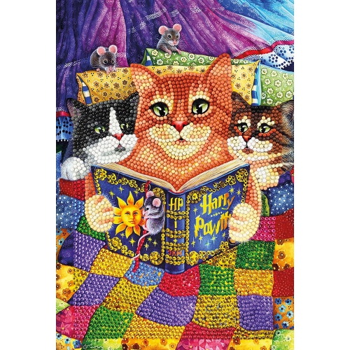 CRYSTAL ART  - Ca Notebook - Kitten Bedtime
