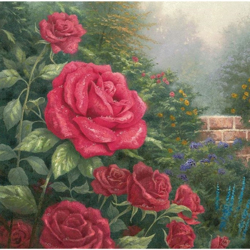 Crystal Art - CA PBN - A Perfect Red Rose (Kinkade)