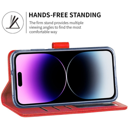 XCRS Folio Magnetic Wallet Cover, PU Leather Pouch with Card Slot and Stand Case for iPhone 14 Pro Max