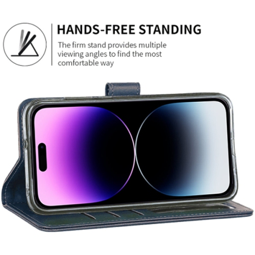 XCRS Folio Magnetic Wallet Cover, PU Leather Pouch with Card Slot and Stand Case for iPhone 14 Pro Max