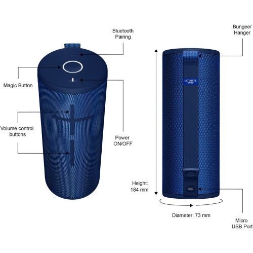 Ultimate Ears BOOM 3 Waterproof Bluetooth Wireless Speaker - Lagoon Blue by ULTIMATE EARS - Refurbished condition - Image 9
