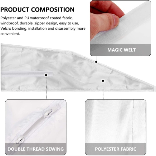 Gulrear Portable AC Window Seal, Window Seal For AC Unit, Air Conditioner Window Kit White 400CM/158Inch