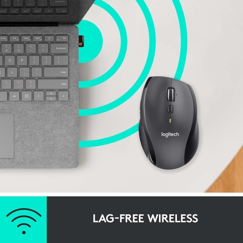 Logitech M705 Marathon Wireless Laser Mouse 1000 DPI with USB Receiver- Black by LOGITECH - Refurbished condition - Image 7