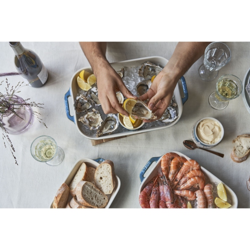 STAUB Ceramique 4.4 L Ceramic Rectangular Oven Dish, Ancient-Turquoise