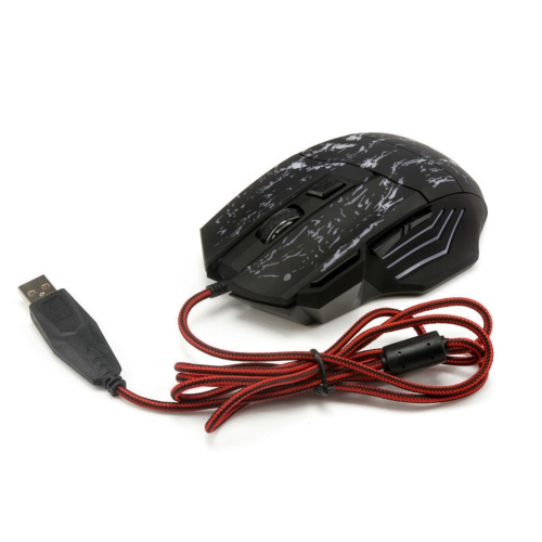 SuperShield 7 Buttons LED Backlight Optical USB Wired Mouse Gaming Mice Windows 7/8/10/XP Mac Gamer Laptop PC Computer