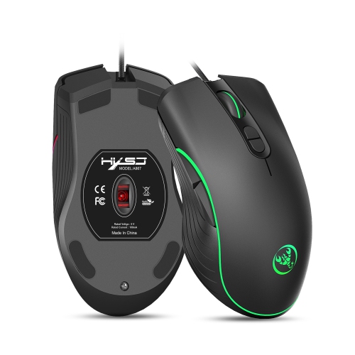 SUPERSHIELD  A867 RGB Luminous Gaming Mouse Wired Programming Mouse Four-Speed Dpi Adjustable, Comfortable Grip Gamer Mice