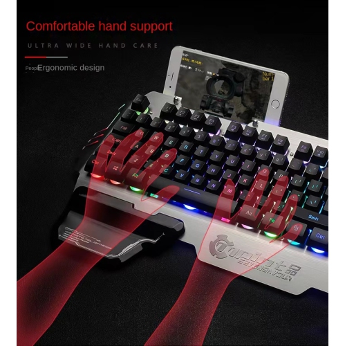 SuperShield PK900 Gaming Keyboard - Multiple Color Rainbow LED Backlit - Mechanical Feeling - USB Wired Multimedia Gaming Keyboard for PC Windows