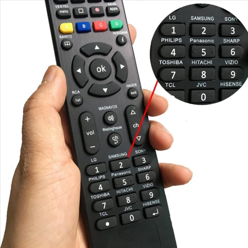 Universal TV Remote Control RC-G008 Fit for Samsung, Sony, LG,Philips, Sharp, Sanyo, Hisense, Panasonic, Insignia, Toshiba, Hitachi, TCL Smart TVs