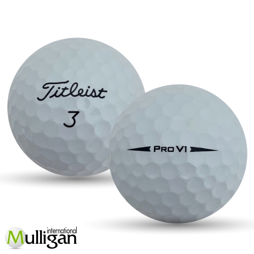 Mulligan Golf Balls 48 White Titleist Pro V1 2018 5A Recycled Used Golf Balls