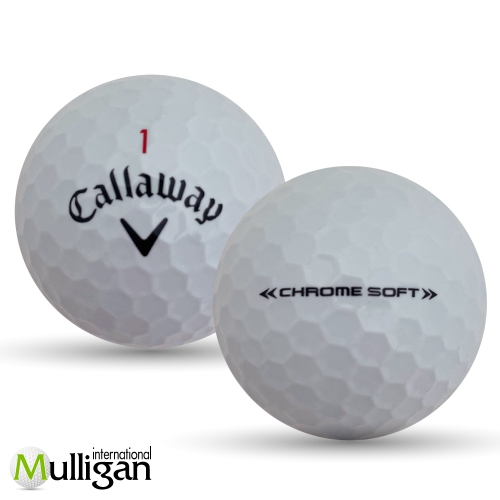 MULLIGAN GOLF BALLS  48 Callaway Chrome Soft 5A Recycled Used Golf Balls In White