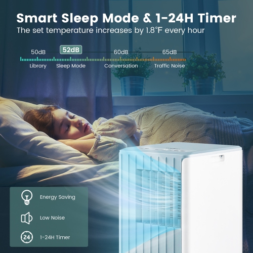 Gymax Portable Air Conditioner 10000 BTU 3-in-1 AC Unit w/ Humidifier & Sleep Mode