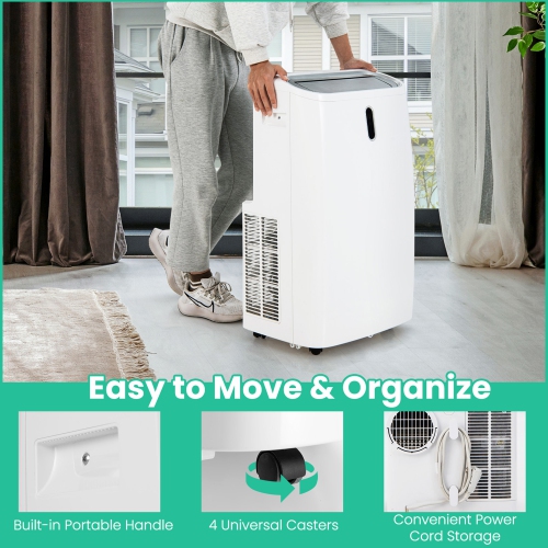 Gymax 14000 BTU Portable Air Conditioner Controlled by WiFi Smart App & Remote