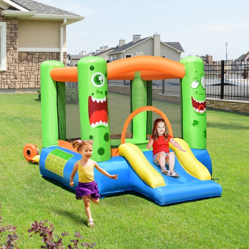 Costway Inflatable Bounce House Jumper Castle Kids Playhouse with 550W Blower