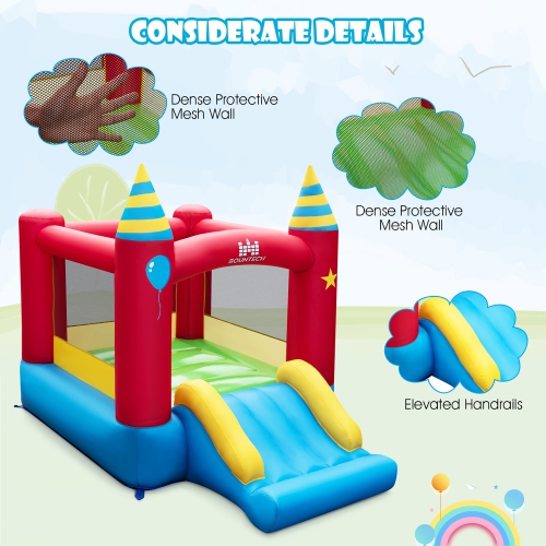 Costway Inflatable Bounce Castle Kids Jumping Bouncer Indoor Outdoor with 550W Blower