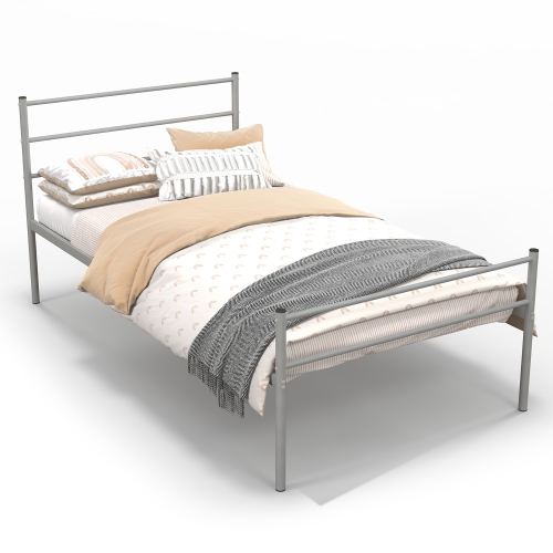 Costway Twin Metal Bed Frame Mattress Foundation No Box Spring Needed