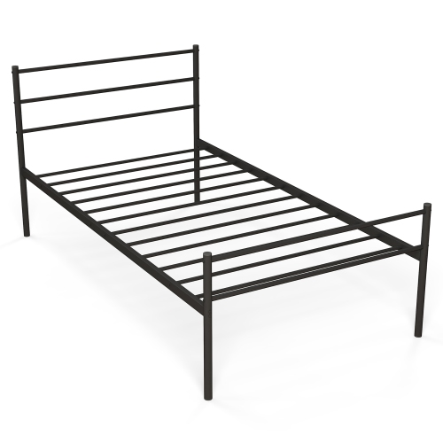 Costway Twin Metal Bed Frame Mattress Foundation No Box Spring Needed
