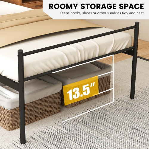Costway Twin Metal Bed Frame Mattress Foundation No Box Spring Needed