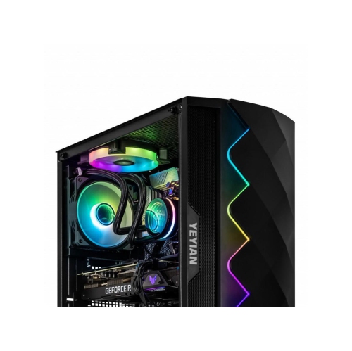 YEYIAN Shoge Gaming PC Desktop AMD Ryzen 5 7600X, RTX 4070, 1TB NVMe SSD, 16GB DDR5 5600, 650W Gold PSU, 240mm AIO, AC Wi-Fi, Window 11 64bit- YPA-SH760XB-4701U