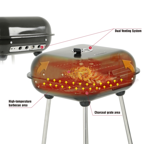 18” Square Charcoal Grill