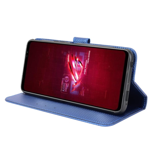 Case for Asus ROG Phone 6 Leather Case Cover,PU Leather flip Cover Case for Asus ROG Phone 6 Pro Case Cover Blue