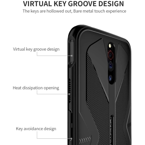 Phone Case TPU Protective Cover for Nubia&nbsp;Red&nbsp;Magic&nbsp;5G Anti-Knock Shockproof Shell Dual Sliding Rails