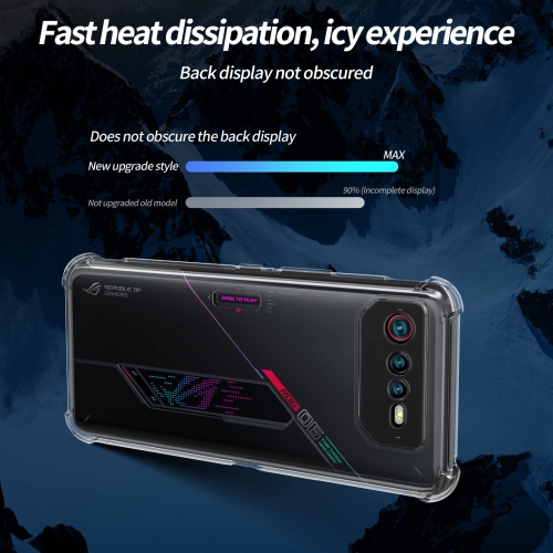 ASUS ROG Phone 6 Case, ROG Phone 6 Phone Case Clear, Scratch Resistant Reinforced Corners TPU Rubber Soft Skin Silicone Protective Case Cover for