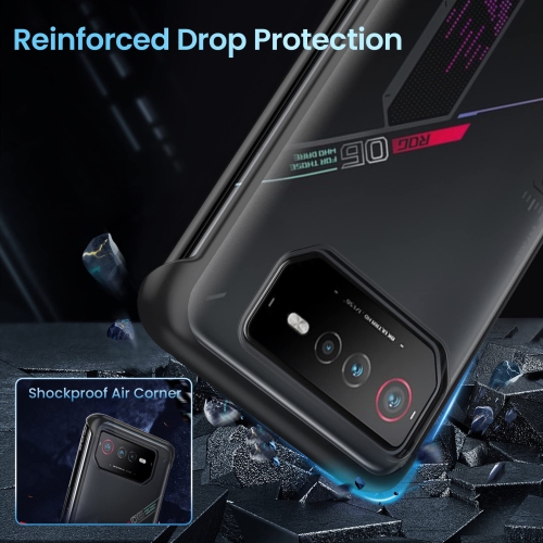 ASUS ROG Phone 6/6 Pro Case, ROG Phone 6/6 Pro Frosted Case, Reinforced PC Hard Back Translucent Shock-Absorption Anti-Scratch Non-Slip Protective