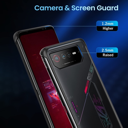 ASUS ROG Phone 6/6 Pro Case, ROG Phone 6/6 Pro Frosted Case, Reinforced PC Hard Back Translucent Shock-Absorption Anti-Scratch Non-Slip Protective