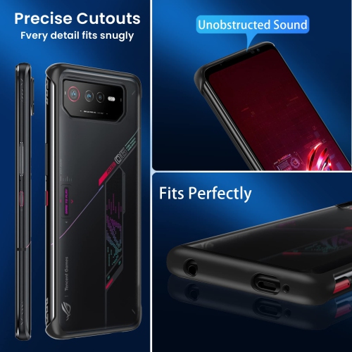 ASUS ROG Phone 6/6 Pro Case, ROG Phone 6/6 Pro Frosted Case, Reinforced PC Hard Back Translucent Shock-Absorption Anti-Scratch Non-Slip Protective