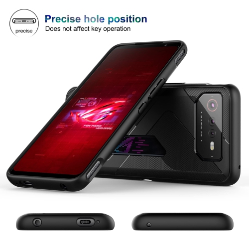 Gaming Phone Case for ASUS ROG Phone 6, Soft TPU Heat Dissipation Ultra Slim Thin Shockproof Cover, Anti-Fingerprint Comfortable Protective Case for