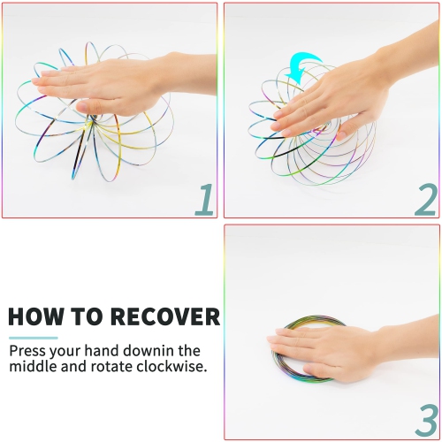 Flow Ring Spinner Ring Arm Toy,3D Geometric Magic Flow Spiral Toy Magic Ring Game 3D Arm Spinner Interactive Stress Relief Toy Festival Toy