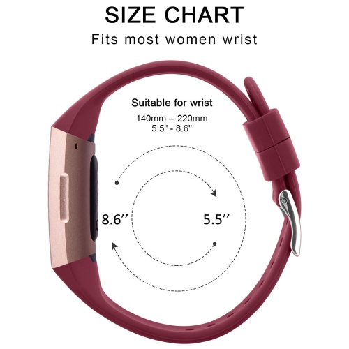 Slim Bands Compatible with Fitbit Charge 4 / Charge 3 / Charge 3 SE Bands, Classic Soft Replacement Wristband Sport Strap for Fitbit Charge 4 and